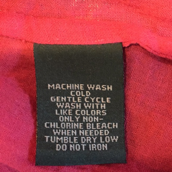 LRL Lauren Jeans Co Dusty Red Tab Sleeve Button up Medium - Picture 5 of 5